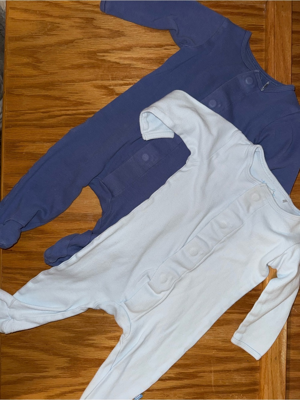 Magnetic Me Baby Long-Sleeve Footed Romper Set - Blue & Light Blue - Picture 2 of 6